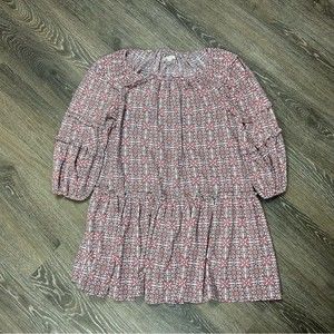 Max Studio Long Sleeve Boho Mini Dress Tunic Size L EUC